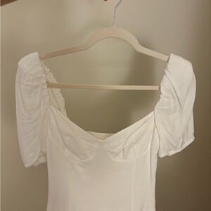 Wilfred Ivory Smocked Bodice Dress